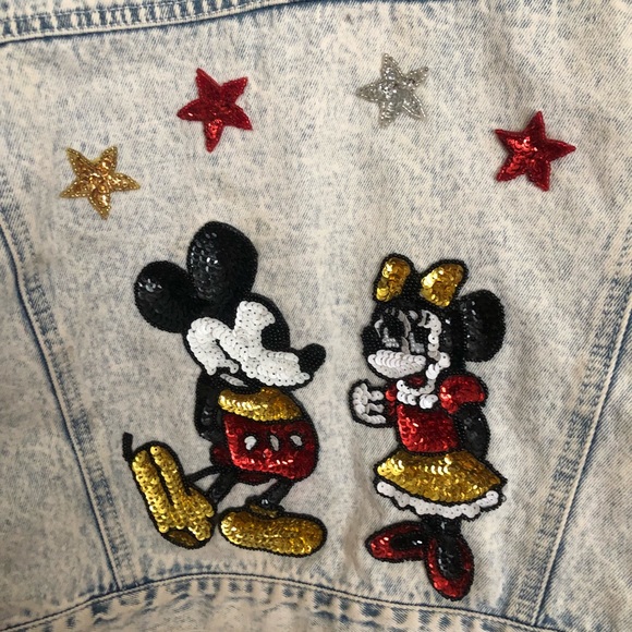 Vintage Disney Mickey Minnie custom jean jacket - Picture 5 of 8